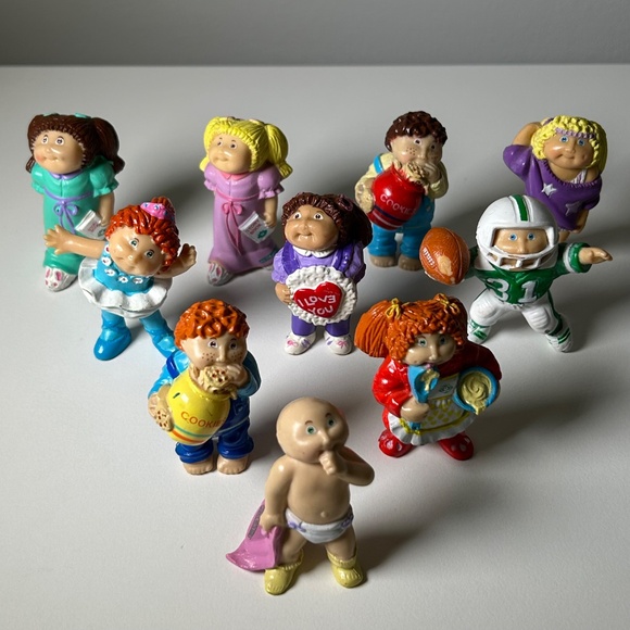 Vintage 80s PVC Cabbage Patch Kids Minis Set Of 10 (11B) - Picture 1 of 12